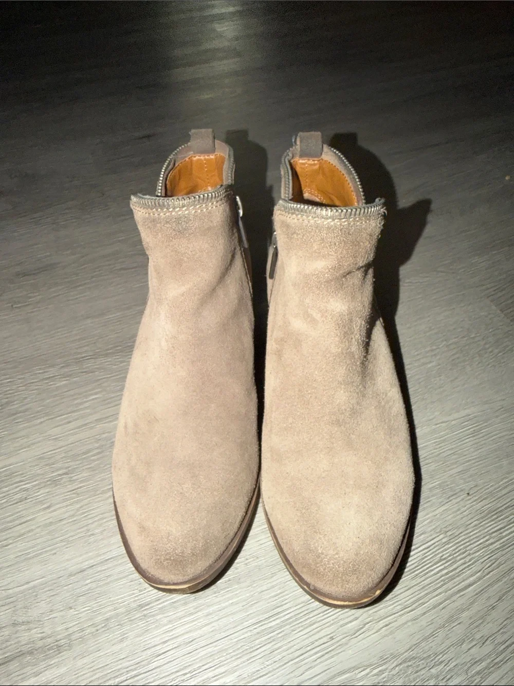 Lucky Brand Suede Ankle Boots in Taupe brown  Sz 8